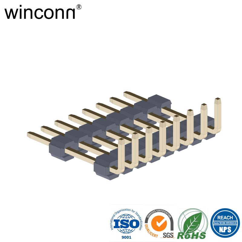 16 pins Kinked pin Pin Header connector