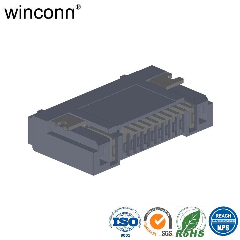 Right Angle SMT HIGH TEMPERATURE 0.019"(0.5mm) FFC connector