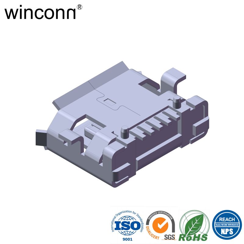 AB Type Mounting Flange connector Micro USB 