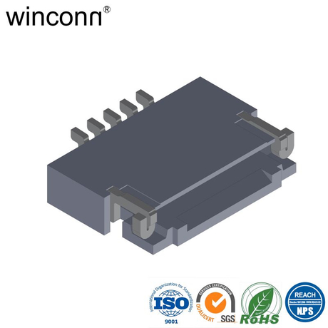 horizontal surface mount Brass 0.039"(1.0mm) FFC connector