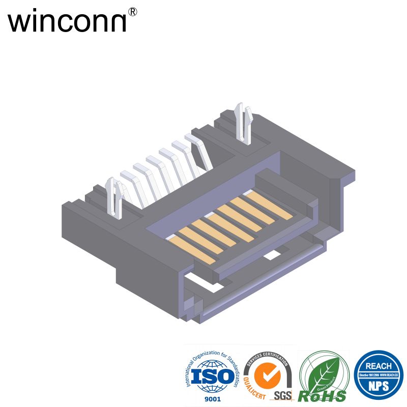 6 Gbps Top Mount Type Right Angle SMT Mini SATA connector