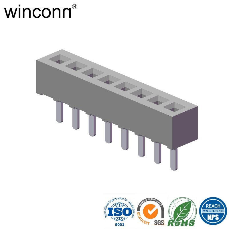 FEMALE HEADER 1.27mm SINGLE ROW VERTICAL DIP TYPE H=2.0 from China ...