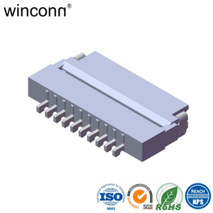 Horizontal SMT/SMD Tin Plated 0.019"(0.5mm) FPC Connector