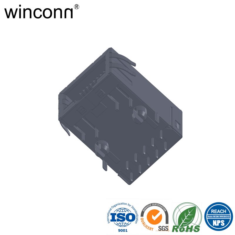 2.5G Right Angle DIP with transformer with LED RJ45 connector