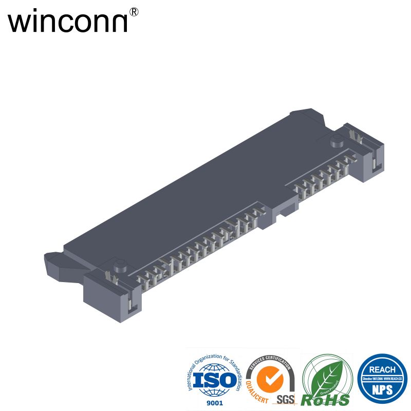 22P Panel Mount Right Angle DIP Networking Slim SATA connector