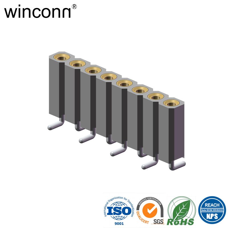 Female IC Socket 2.54mm Single Row Vertical SMT Type