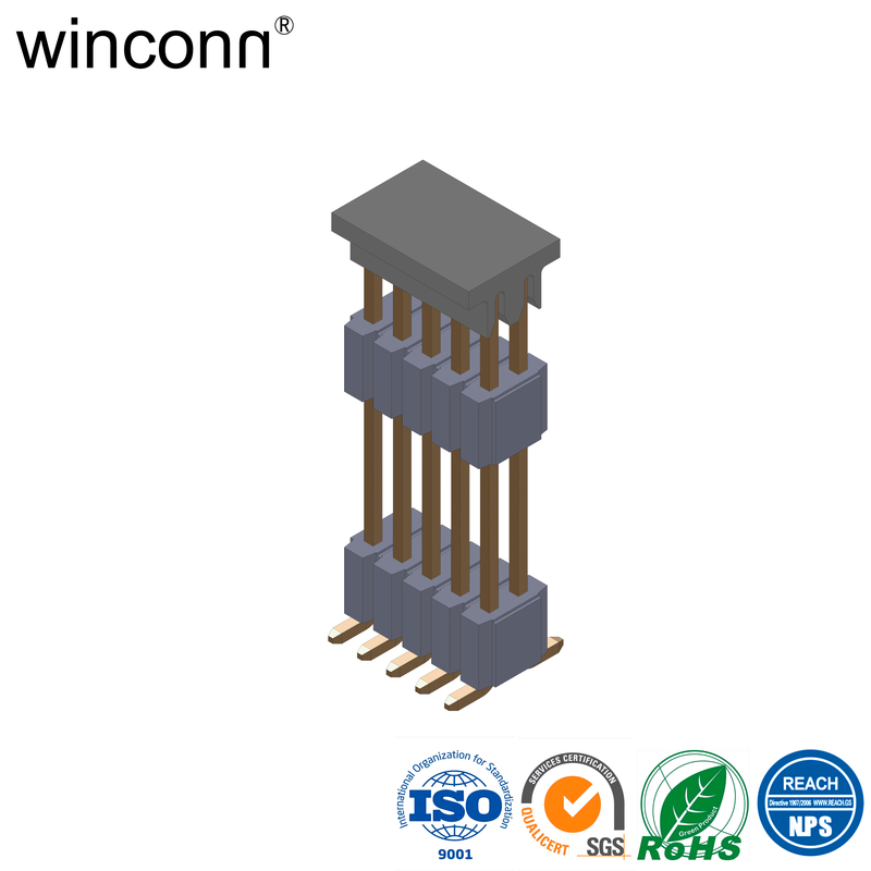 1.27mm vertical SMT 2X5P double housing Pin Header terminal socket connector