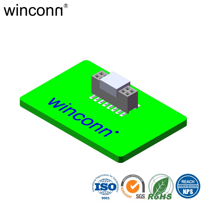 1.27mm with post vertical SMT/SMD Female Header connector for Home Security