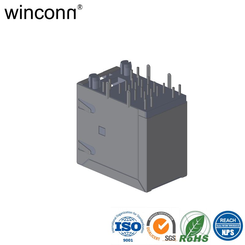 RJ45 2*1 W/O LED W/O transformer 100/1000M 1G 2.5G 5G 10G 20G DIP socket connector 