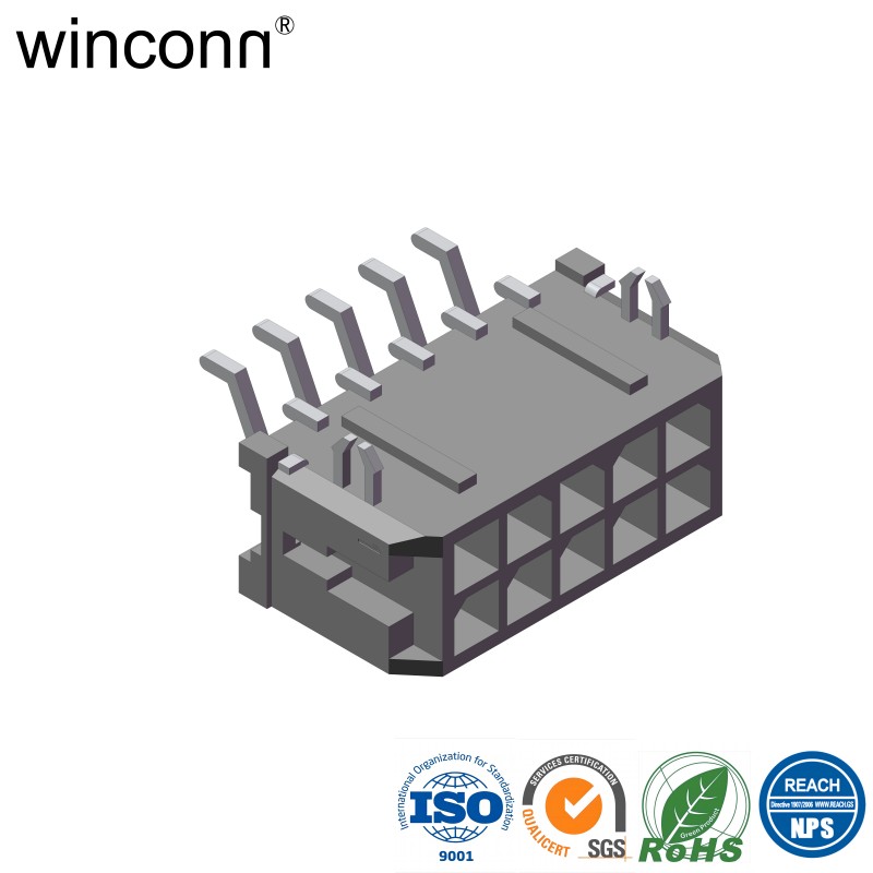 BTX Micro Fit Pitch 3.00mm Lock PCB function Double Row Right Angle SMT Type connector