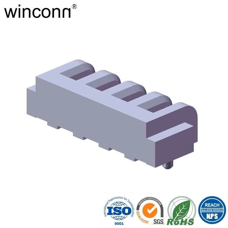 Battery Female 4p SMT Connector for Power with Breakaway Feature Black
