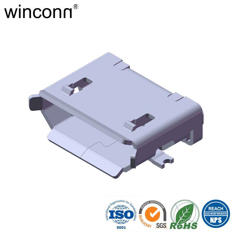 USB 10Gbps Vertical Mounting Style micro USB connector