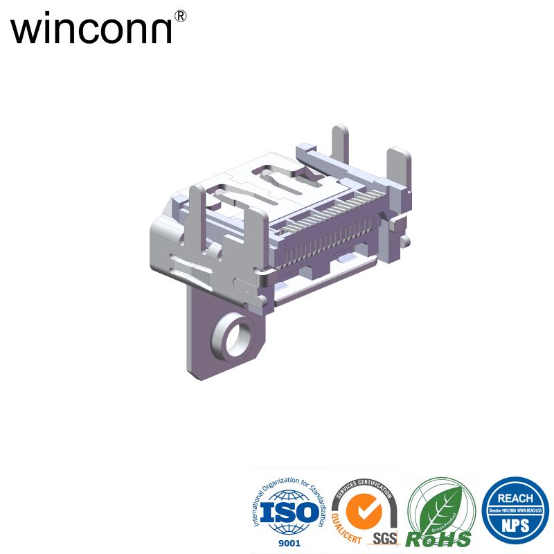Right Angle SMT Medical HDMI socket