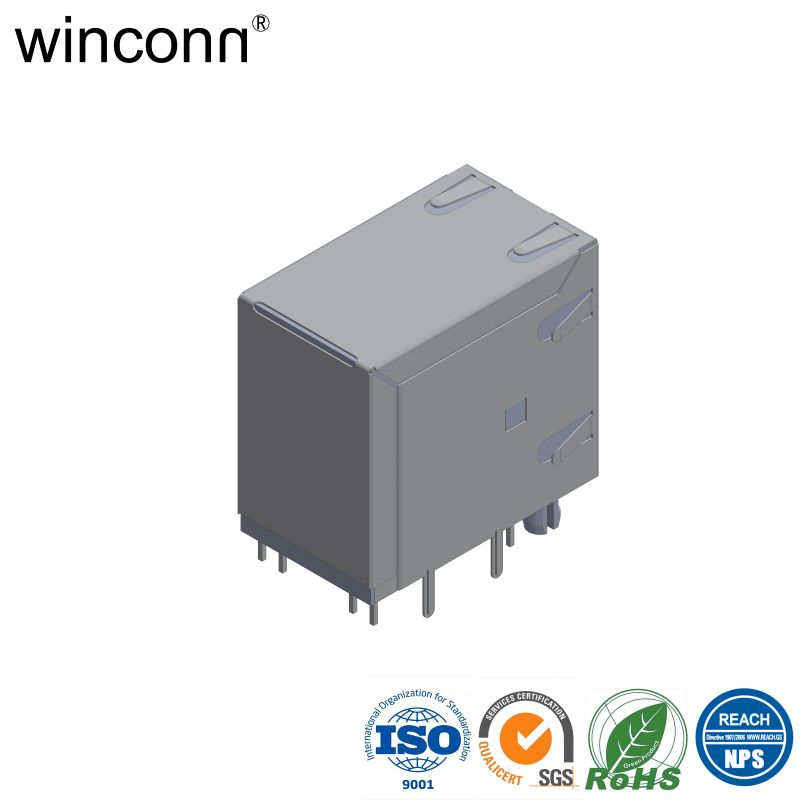 RJ45 2*1 W/O LED W/O transformer 100/1000M 1G 2.5G 5G 10G 20G DIP socket connector 
