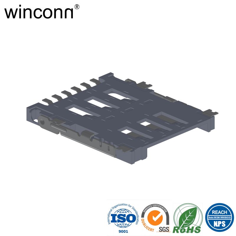 Nano SIM 6P 8P SMT mobile phone connector 