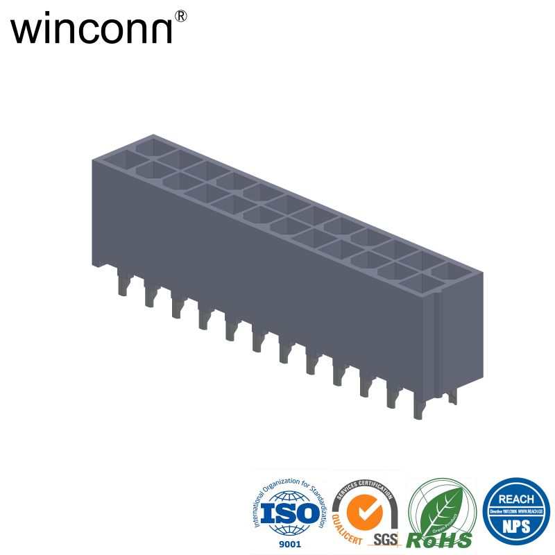 MINI FIT 4.2mm VERTICAL DIP TYPE (Right Post)power ATX connector 