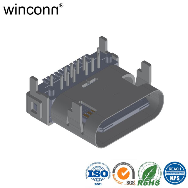 micro USB through hole USB socket