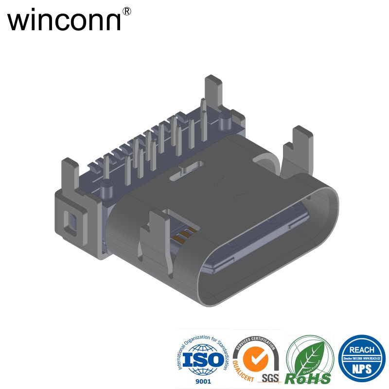 micro USB through hole USB socket