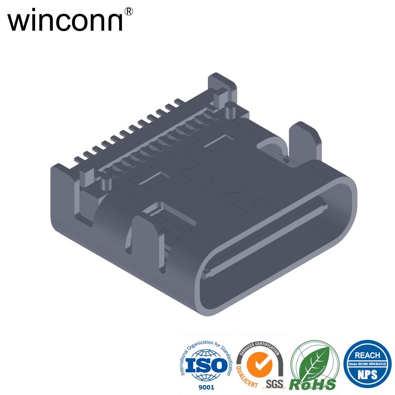 Right Angle SMT Conduct Electricity USB Type C socket