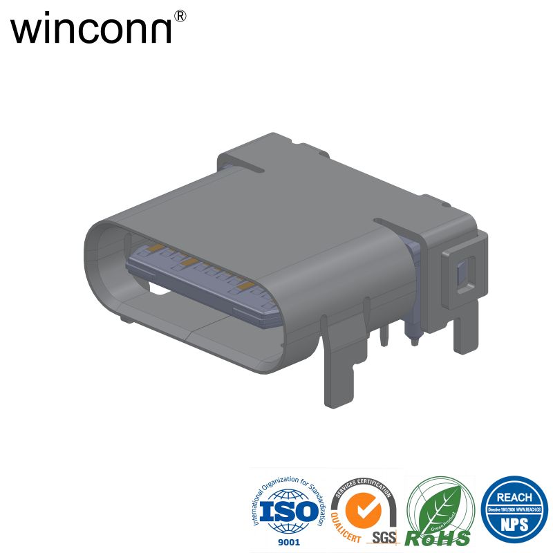 micro USB through hole USB socket