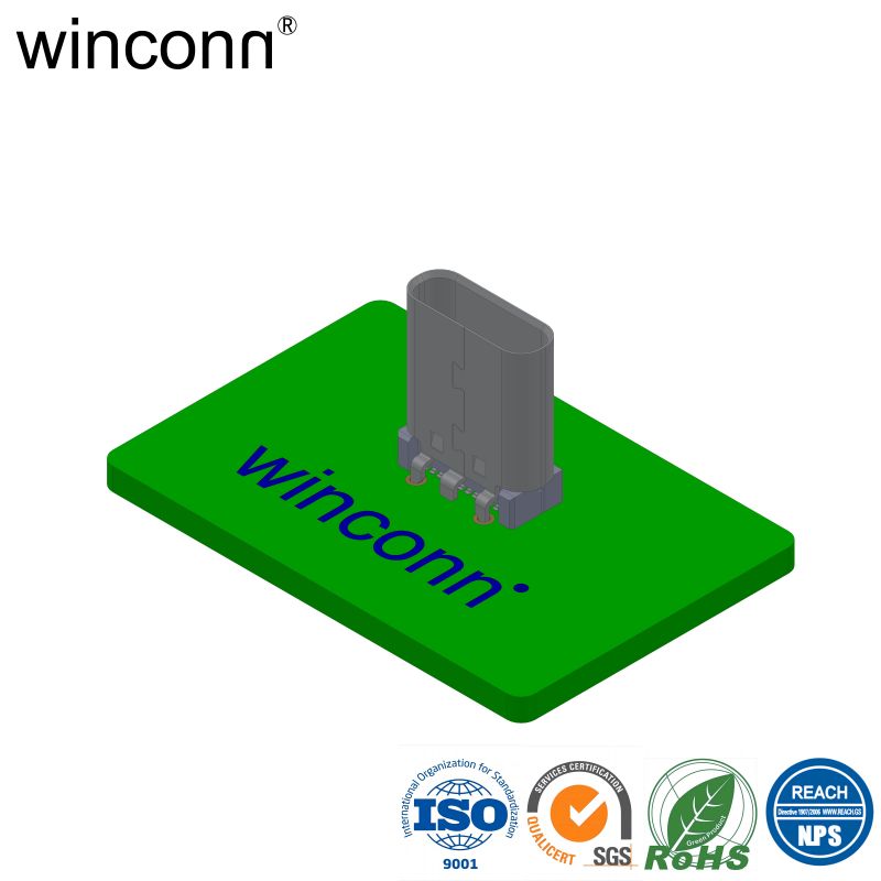 Low Frequency Stainless Steel 0.078"(2.00mm) USB 3.1 connector
