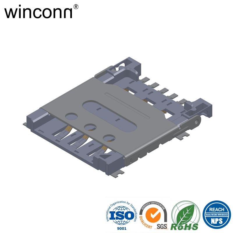Nano SIM 6P 8P SMT mobile phone connector 