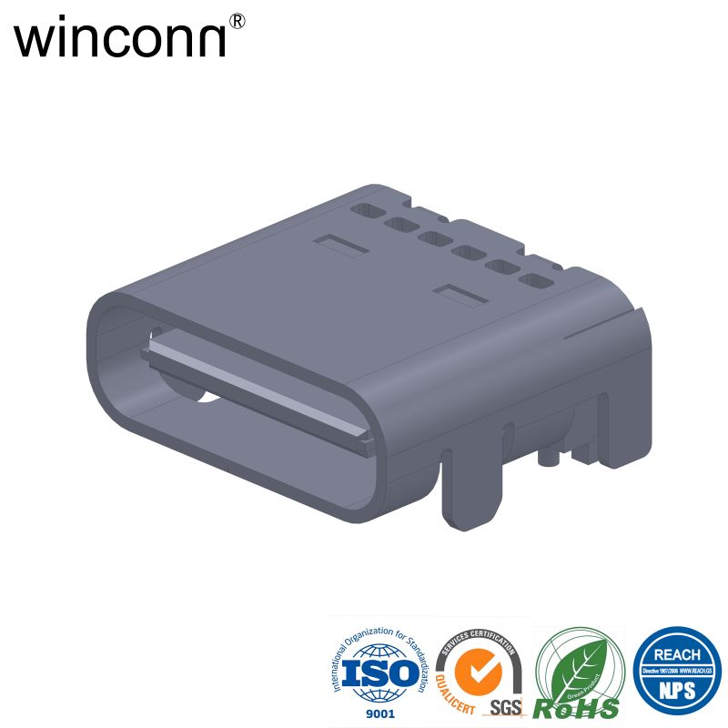 Right Angle SMT Conduct Electricity USB Type C socket