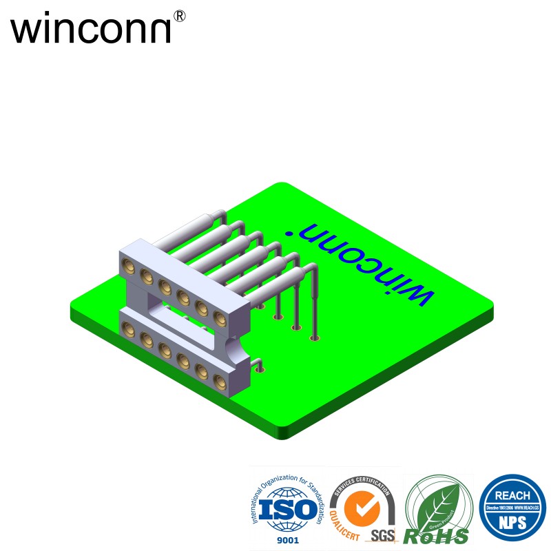 Female IC Socket 2.54mm*7.62mm Right Angle DIP Type connector