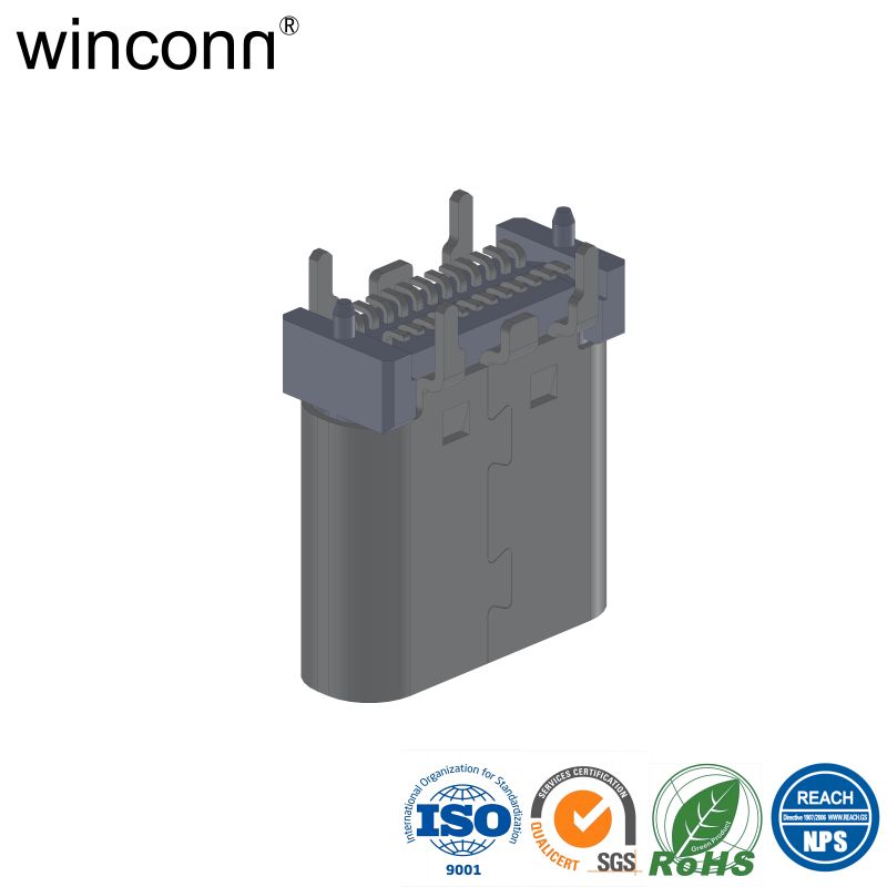 24P Top-Mount Mounting Style USB Type C connector