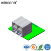 RJ45 2*2 with LED with transformer DIP socket connector 