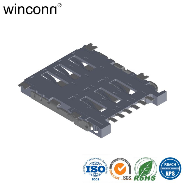 Nano SIM 6P 8P SMT mobile phone connector 