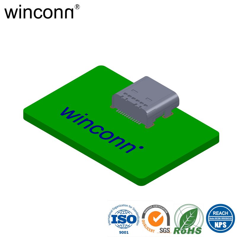 Right Angle SMT Conduct Electricity USB Type C socket