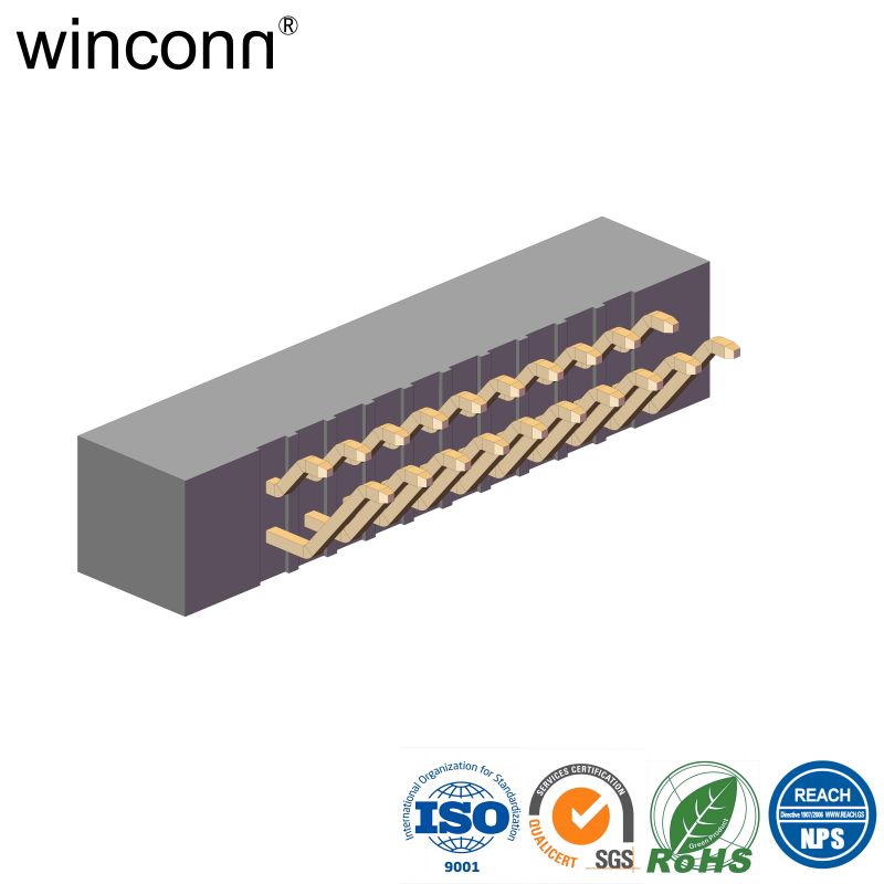 Box Header Pitch 2.00mm right angle SMT Type connector 